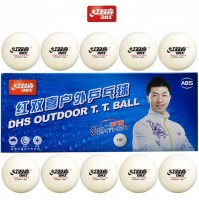 DHS Outdoor ABS Cell Free Table Tennis Balls D40+ White x 10