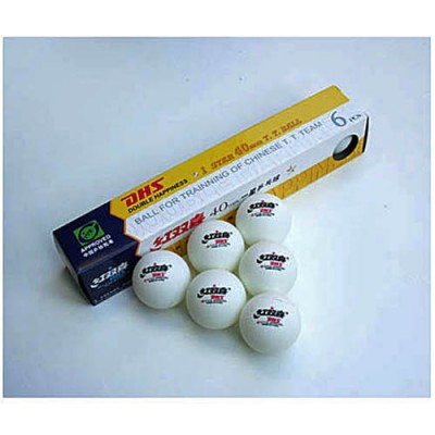 DHS Table Tennis Balls One Star White x 6