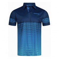 Donic Libra Table Tennis Match Shirt Marine/Cyan Blue