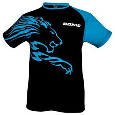 Donic Lion Table Tennis Shirt Black/Cyan
