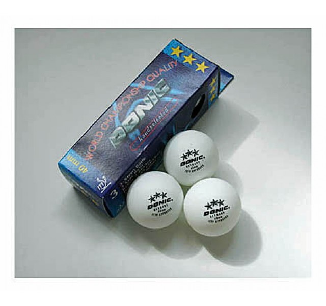 DONIC Table Tennis Balls Three Star White x 3 NOW ONLY £1.99 !