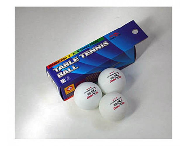 Double Fish Table Tennis Balls Three Star White x3 NOW ONLY £1.99 !