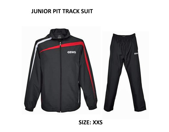Gewo Pit Table Tennis Tracksuit BlacK/Red Junior Size NOW ONLY £39.90 !