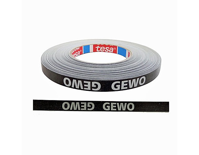 Gewo Table Tennis Bat Edge Tape Black/Silver 9mm x 5m  - NOW ONLY £1.45 !