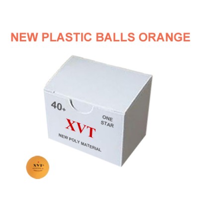 XVT Excel Table Tennis Balls 40+ Poly One Star Orange x 50 NEW